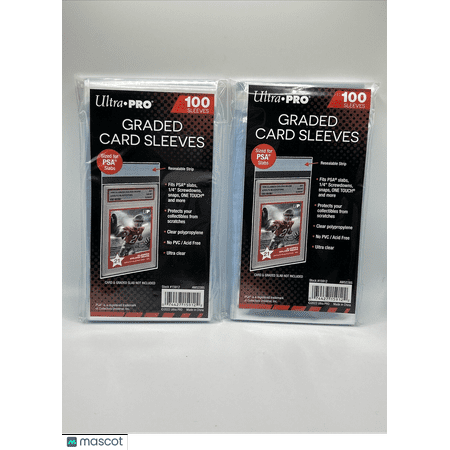 Ultra Pro GRADED Card Sleeves PSA Perfect Fit 2 Packs of 100, 200 Total