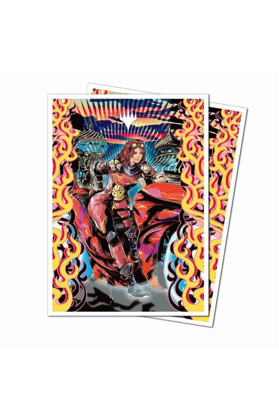 : Magic The Gathering: Aetherdrift: 105ct Apex Deck Protector Sleeves Variant Art Planeswalker: Chandra Spark Hunter