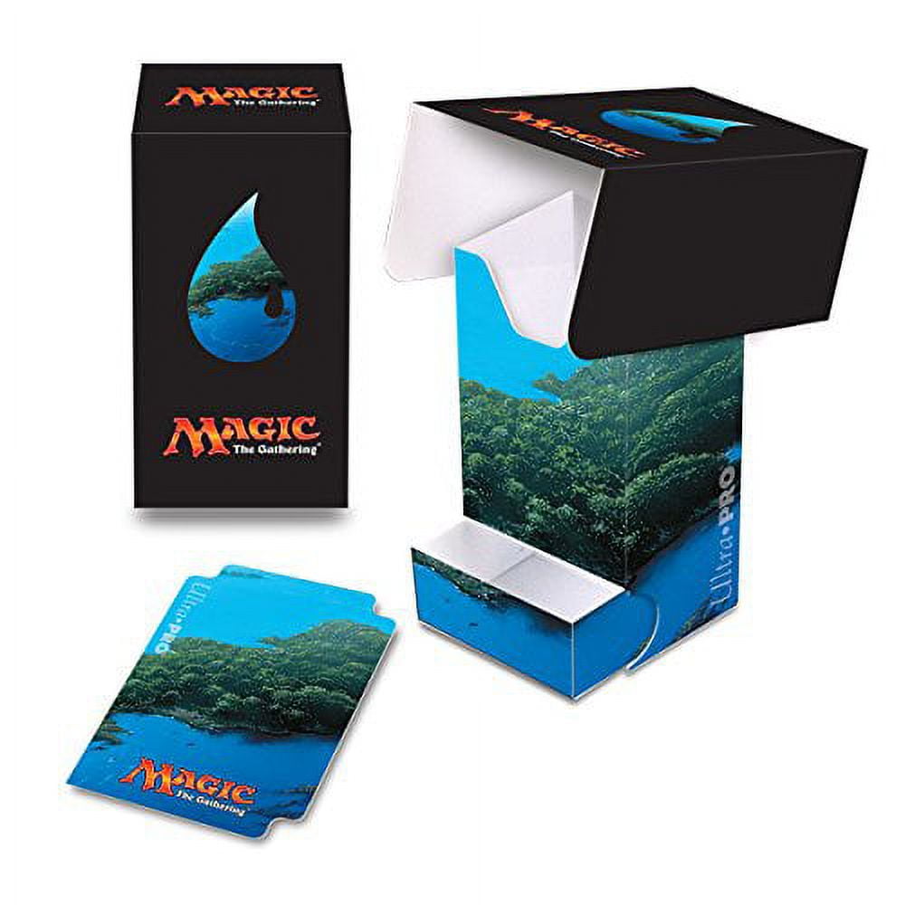 Ultra PRO Magic: The Gathering Mountain Mana Deck Box - Full-View, Holds 80+ Sleeved Cards, Includes Dice Tray