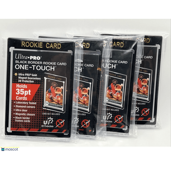 Ultra Pro One-Touch Black Border 35pt Point ROOKIE Magnetic Holder, lot of 4