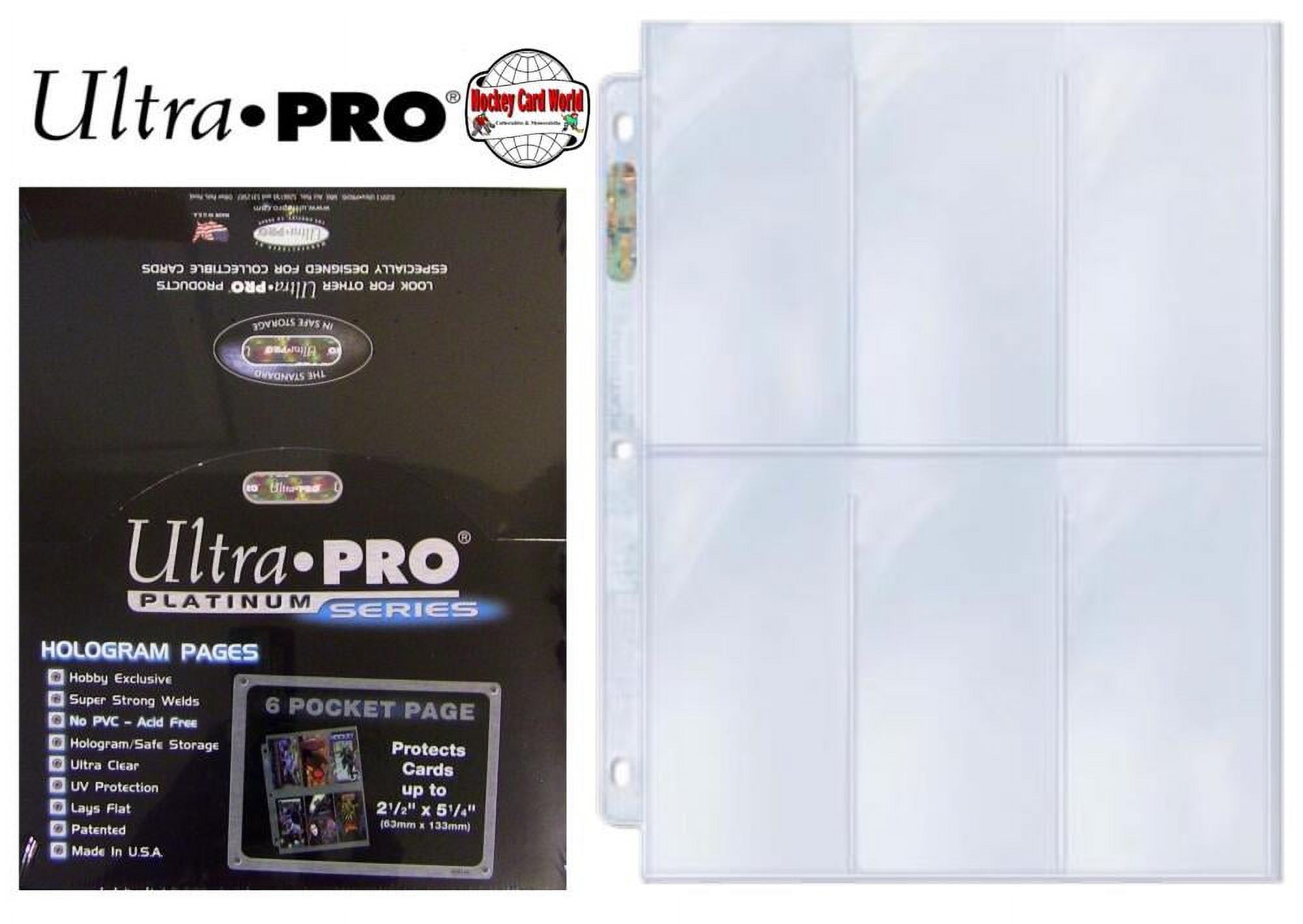 Ultra Pro Platinum 6 Pocket Pages Sheets Protectors 100 Sheet Box