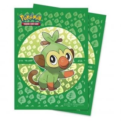 Ultra PRO Pokmon Sword & Shield Grookey Deck Protector Sleeves, Standard Size 66 x 91 mm, 65 Count, Green