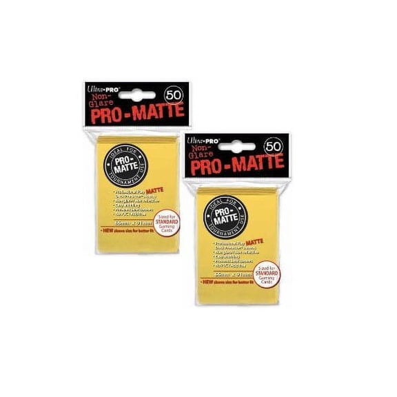 Ultra Pro Pro-Matte (100Count) Yellow Deck Protector Sleeves - Magic The Gathering