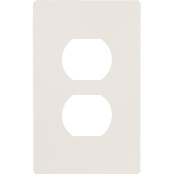 Ultra Pro Screwless Wallplate, Outlet Plate, Duplex Receptacle, Almond