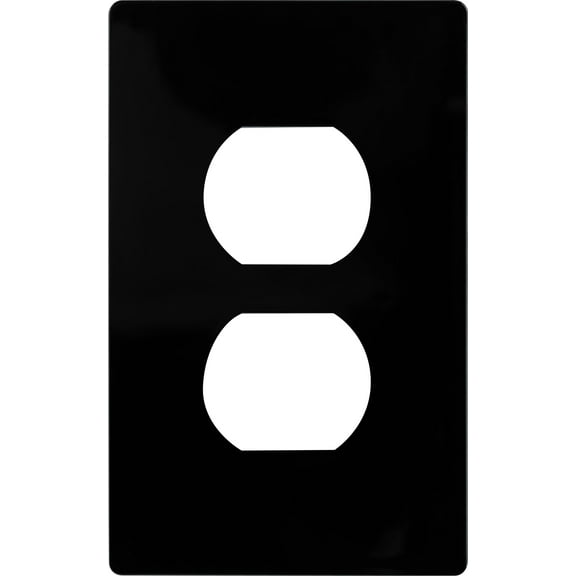 Ultra Pro Screwless Wallplate, Duplex Receptacle, Switch Plate, Black