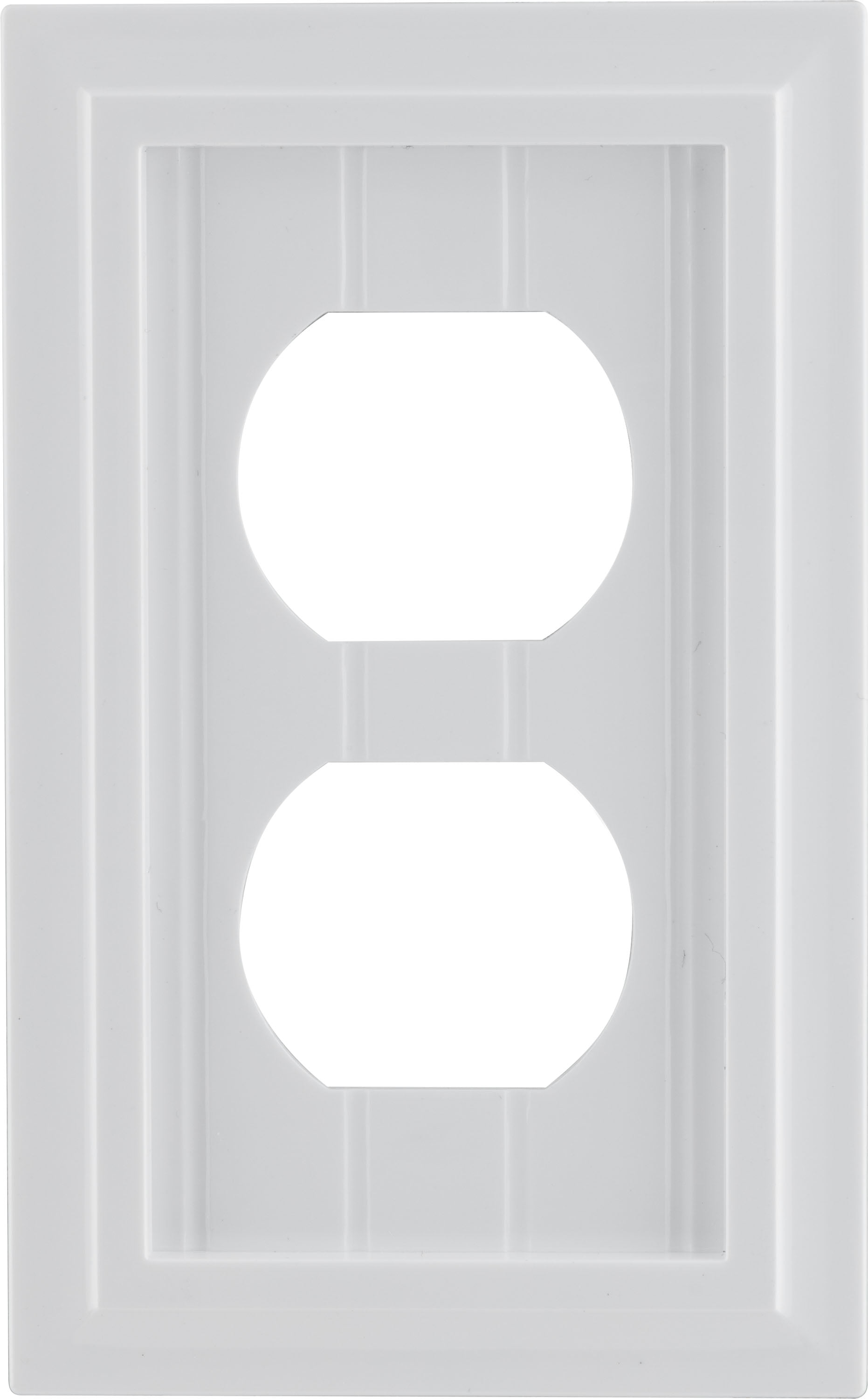 Ultra Pro Screwless Wallplate, Duplex Receptacle, Outlet Plate, White Coastal