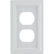 Ultra Pro Screwless Wallplate, Duplex Receptacle, Outlet Plate, White Coastal