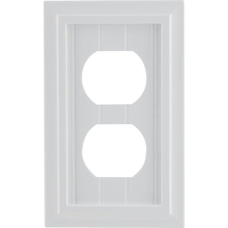 Ultra Pro Screwless Wallplate, Duplex Receptacle, Outlet Plate, White Coastal