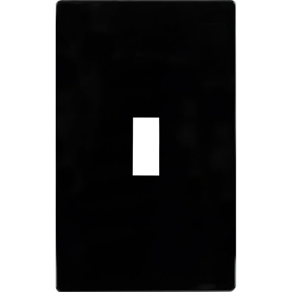 Ultra Pro Screwless Wallplate, Switch Plate, Single Toggle, Black