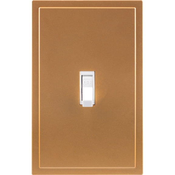 Ultra Pro Screwless Wallplate, Single Toggle, Switch Plate, Brushed Bronze