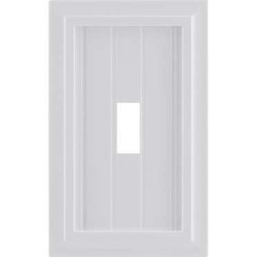 Ultra Pro Screwless Wallplate, Single Toggle, Switch Plate, White Coastal