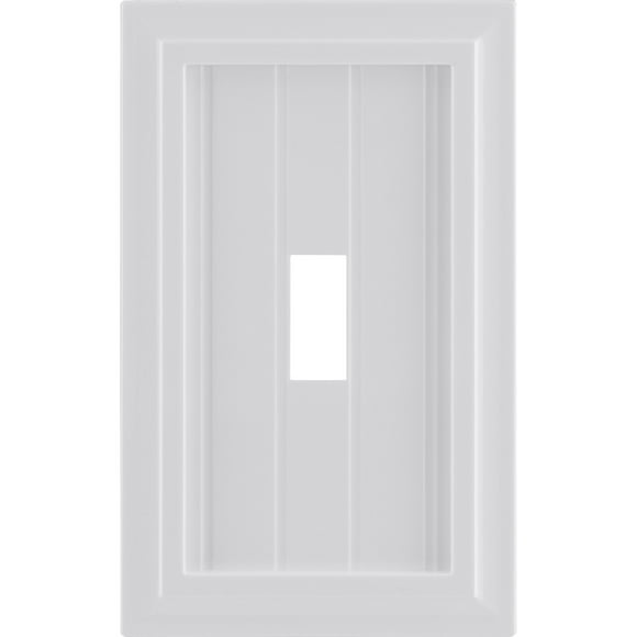 Ultra Pro Screwless Wallplate, Single Toggle, Switch Plate, White Coastal