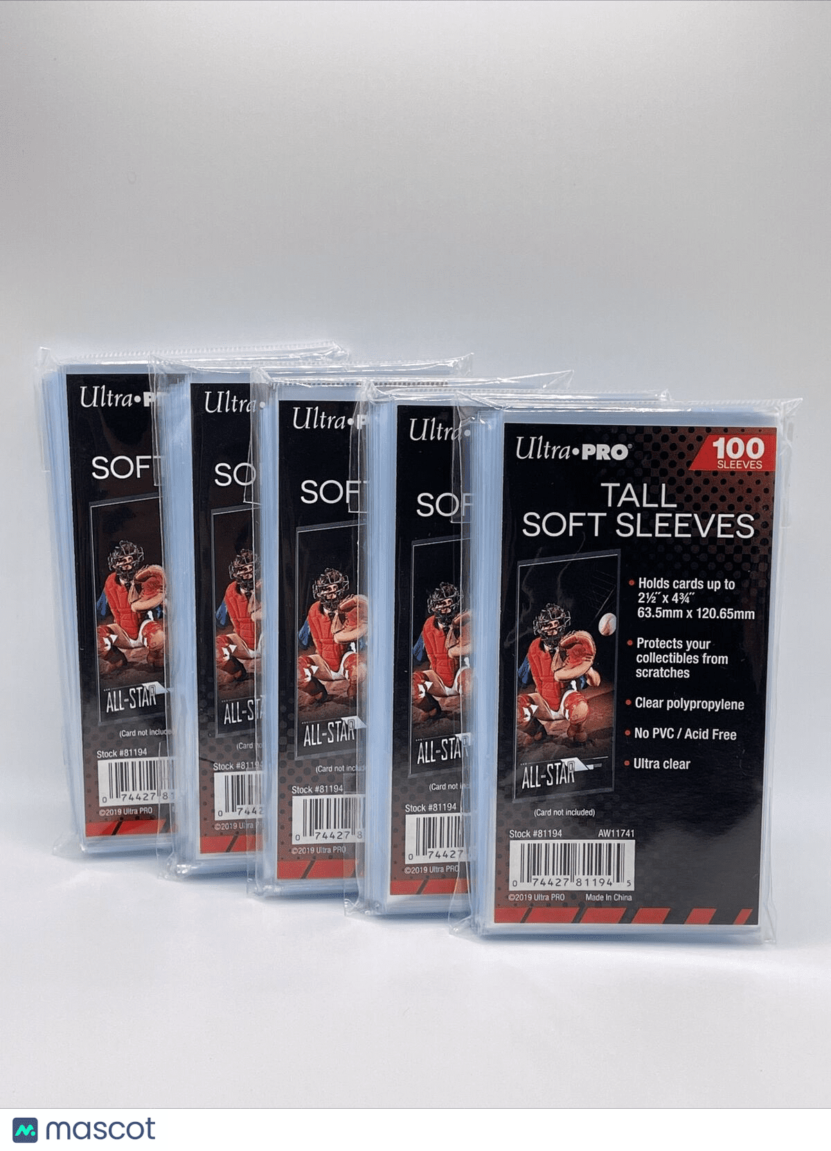 tall card sleeves 2-1/2