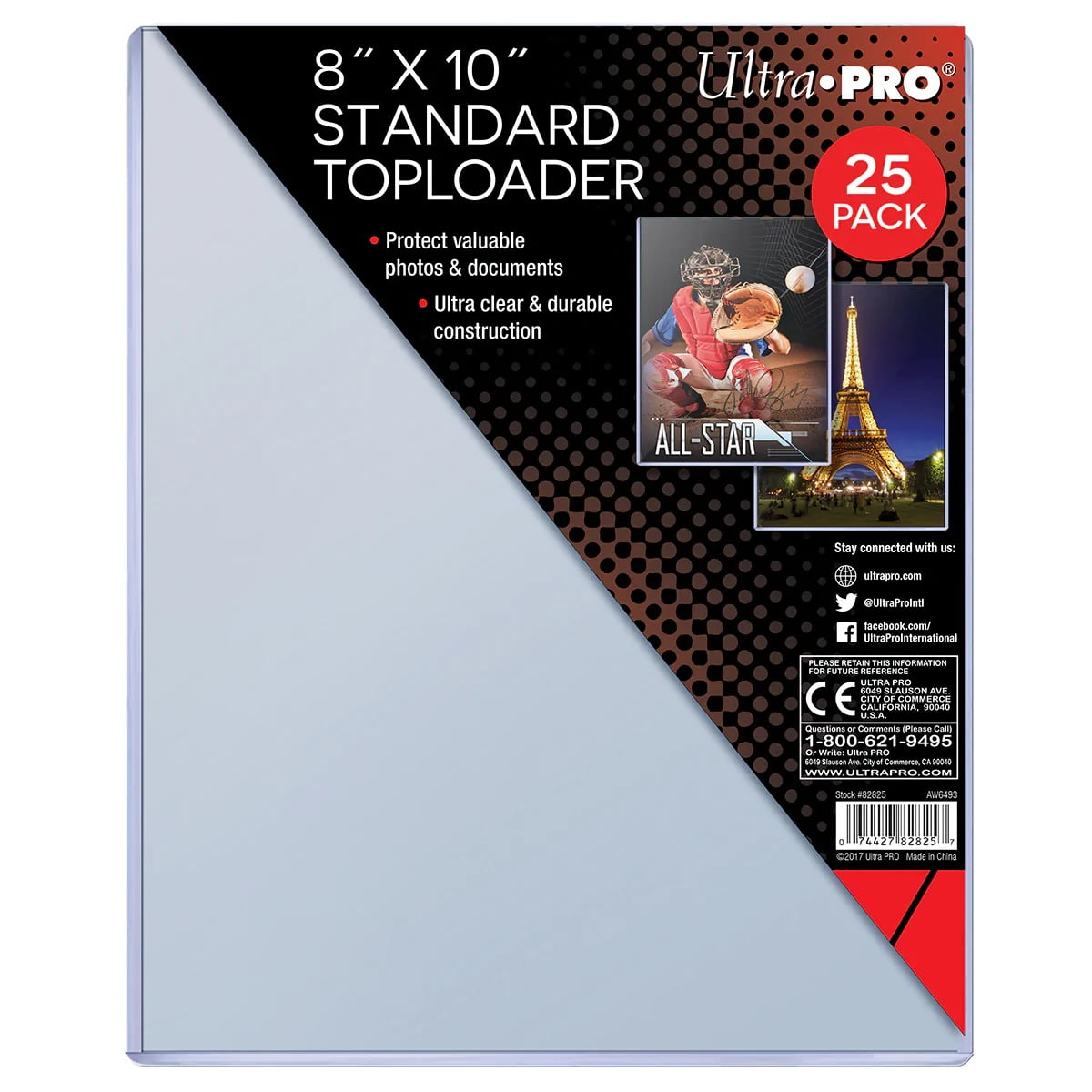 8 x 10 Standard Toploaders (25ct)