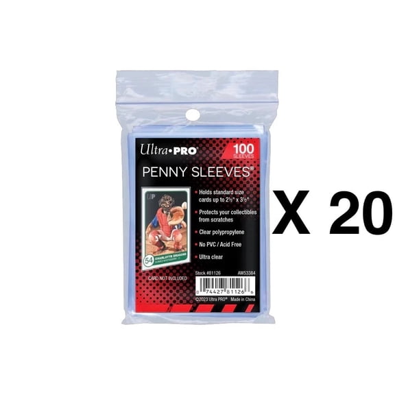 2000 Count Ultra PRO 2.5" x 3.5" Penny Sleeves Standard - Pokemon, Magic, Sports