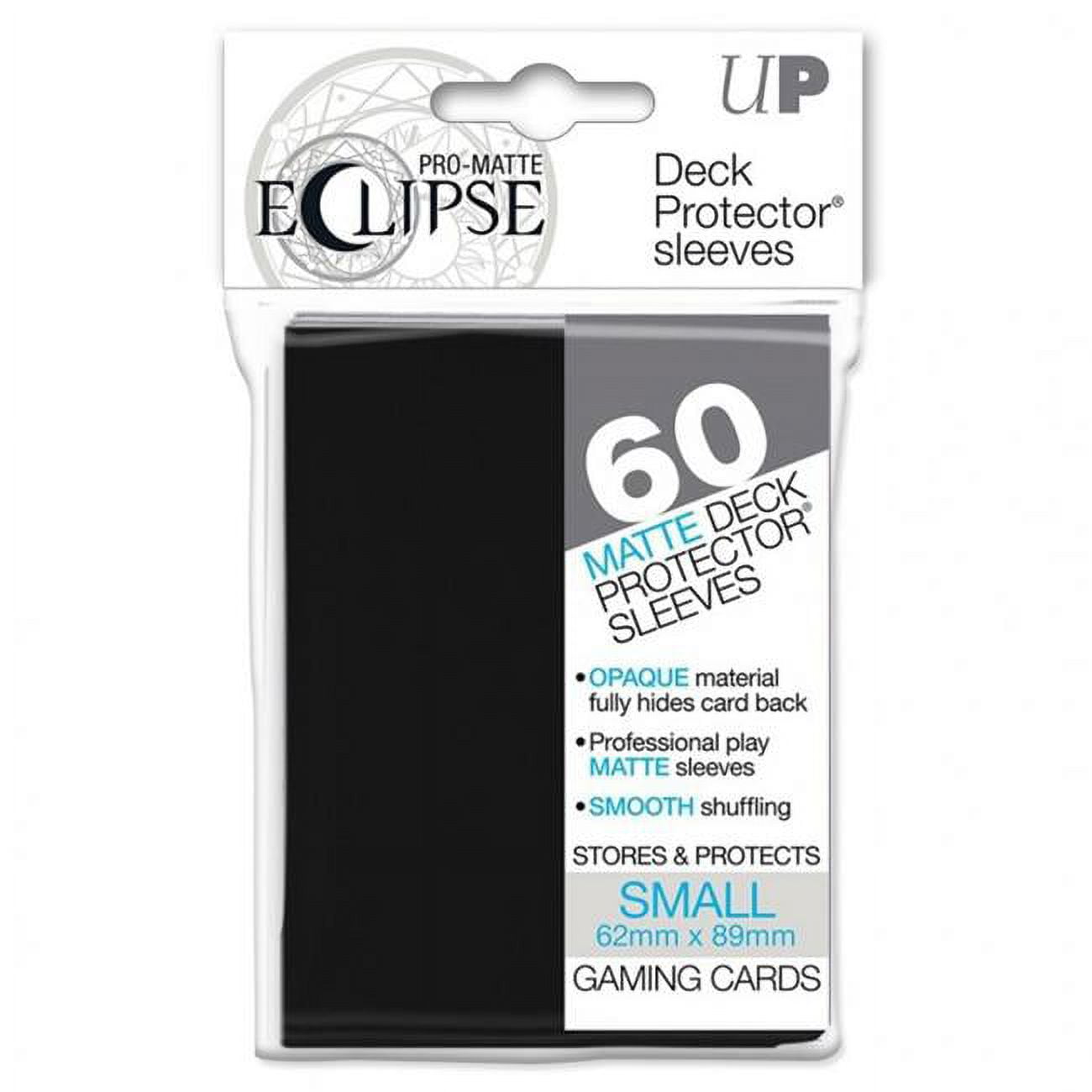 ultra pro eclipse card sleeves Supplies Pro-Matte Black Card [60 Count] professional shuffle Inner layer makes the colored sleeve back completely opaque Eclipse Gloss Deck Protector sleeves in a 60 Ultra Pro Eclipse Matte Sleeves: