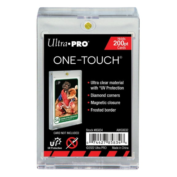 Ultra Pro UV ONE-TOUCH Frosted Border Magnetic Holder Holds 200 Pts Cards