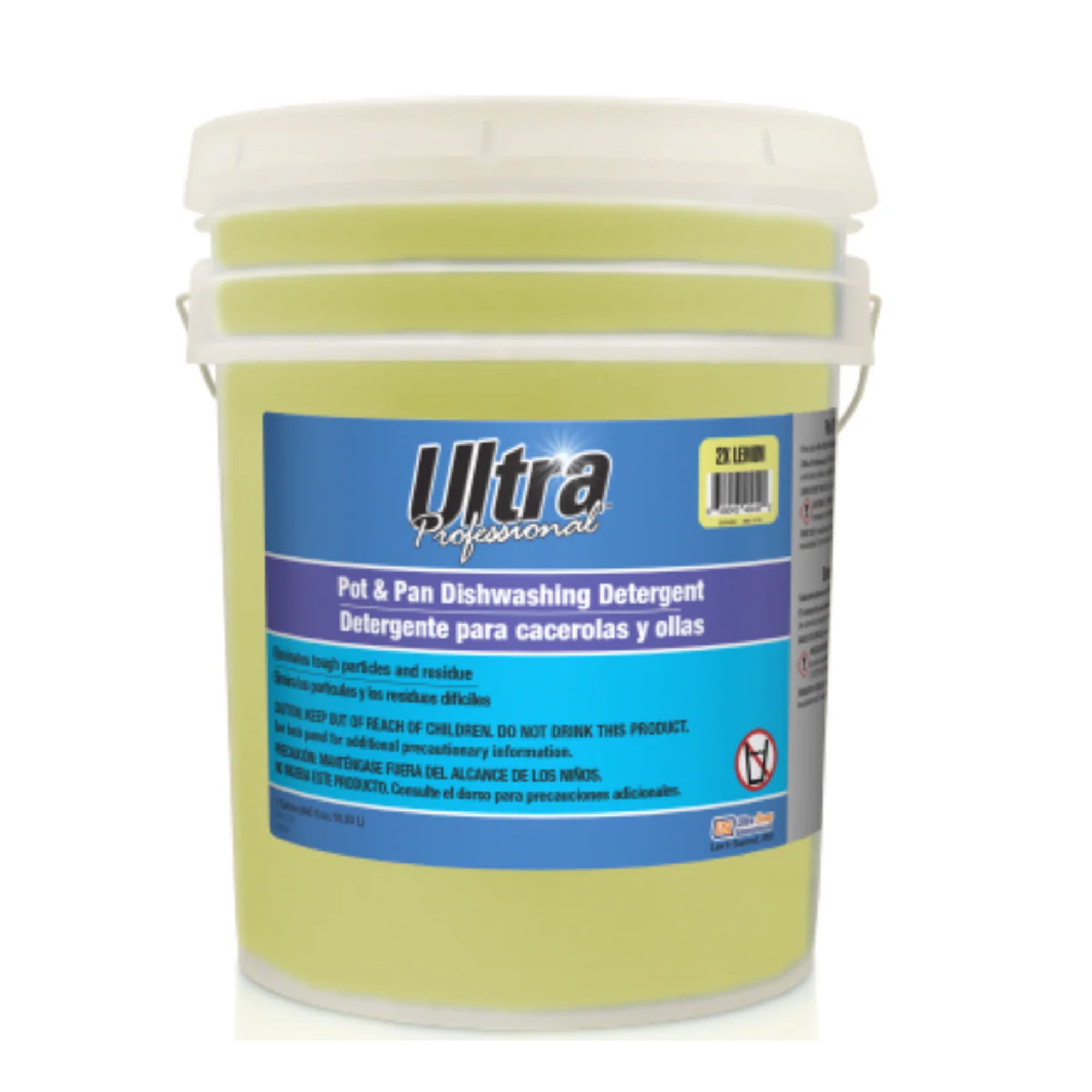 Ultra Professional™ 5 Gal Pot & Pan Dishwashing Detergent, Lemon Scent, Yellow