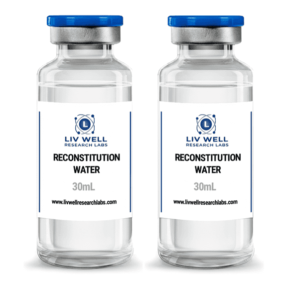Liv Well Research Labs Ultra Pure Deionized Reconstitution Water Made in USA 2 Pack 30mL