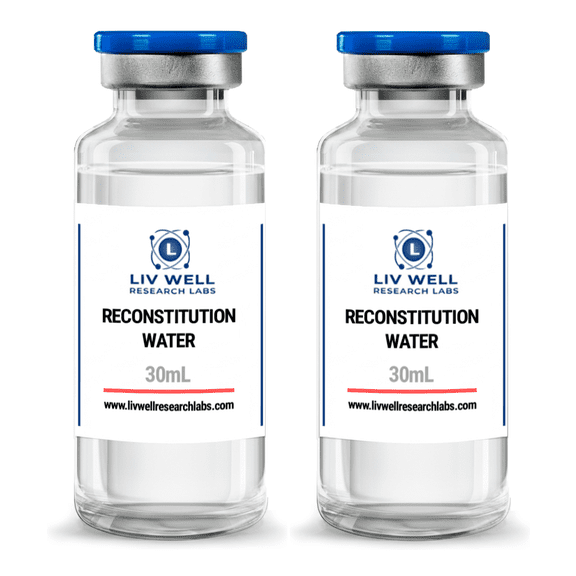 Liv Well Research Labs Ultra Pure Deionized Reconstitution Water Made in USA 2 Pack 30mL