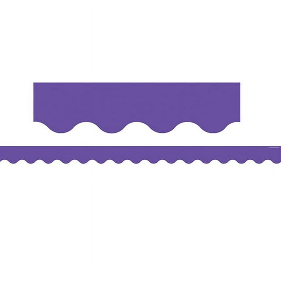 Ultra Purple Scalloped Border Trim, 35 Feet | Bundle of 2 Packs