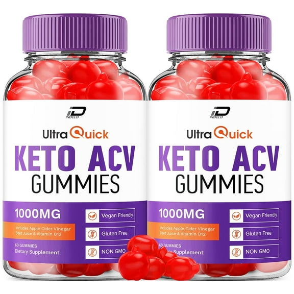 Ultra Quick Keto ACV Gummies Supplement, 2 Pack, 120 Gummies
