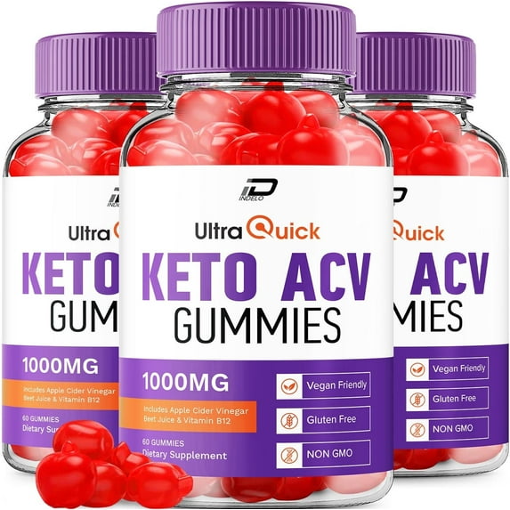 Ultra Quick Keto ACV Gummies Supplement, 3 Pack, 180 Gummies