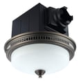 thumbnail image 1 of Ultra Quiet 110 CFM Round Exhaust Bathroom Fan with Light and Nightlight Bronze (3x9W GU24 Base LED Bulbs and 1pcs E12 Nightlight Included) 3 Years Warranty, 1 of 7