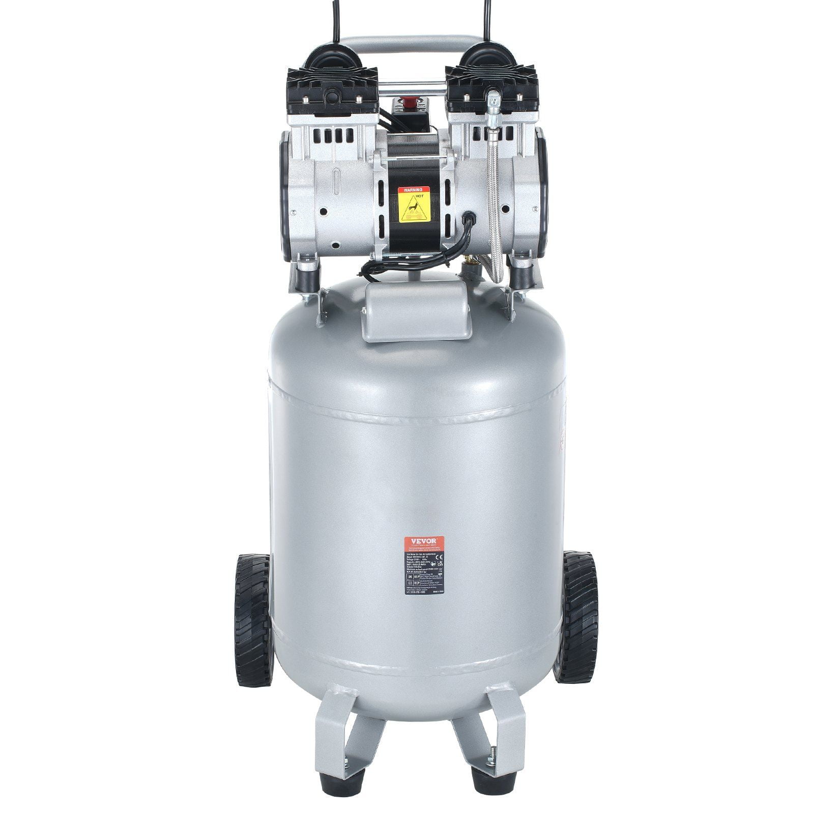 2HP 13 Gallon Air Compressor, 4.6 SCFM @90PSI Oil-Free, Ultra-Quiet 66dB, 125PSI Max for Tires, Auto, Woodwork, Spray Painting