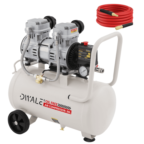 Ultra Quiet Air Compressor, 68dB Oil-Free 1.75HP 8 Gallon Tank, 7.42CFM@115PSI 110V/60Hz, Air Compressor for Spray Painting, Auto Repair, Tire Inflation & Wood Nailing