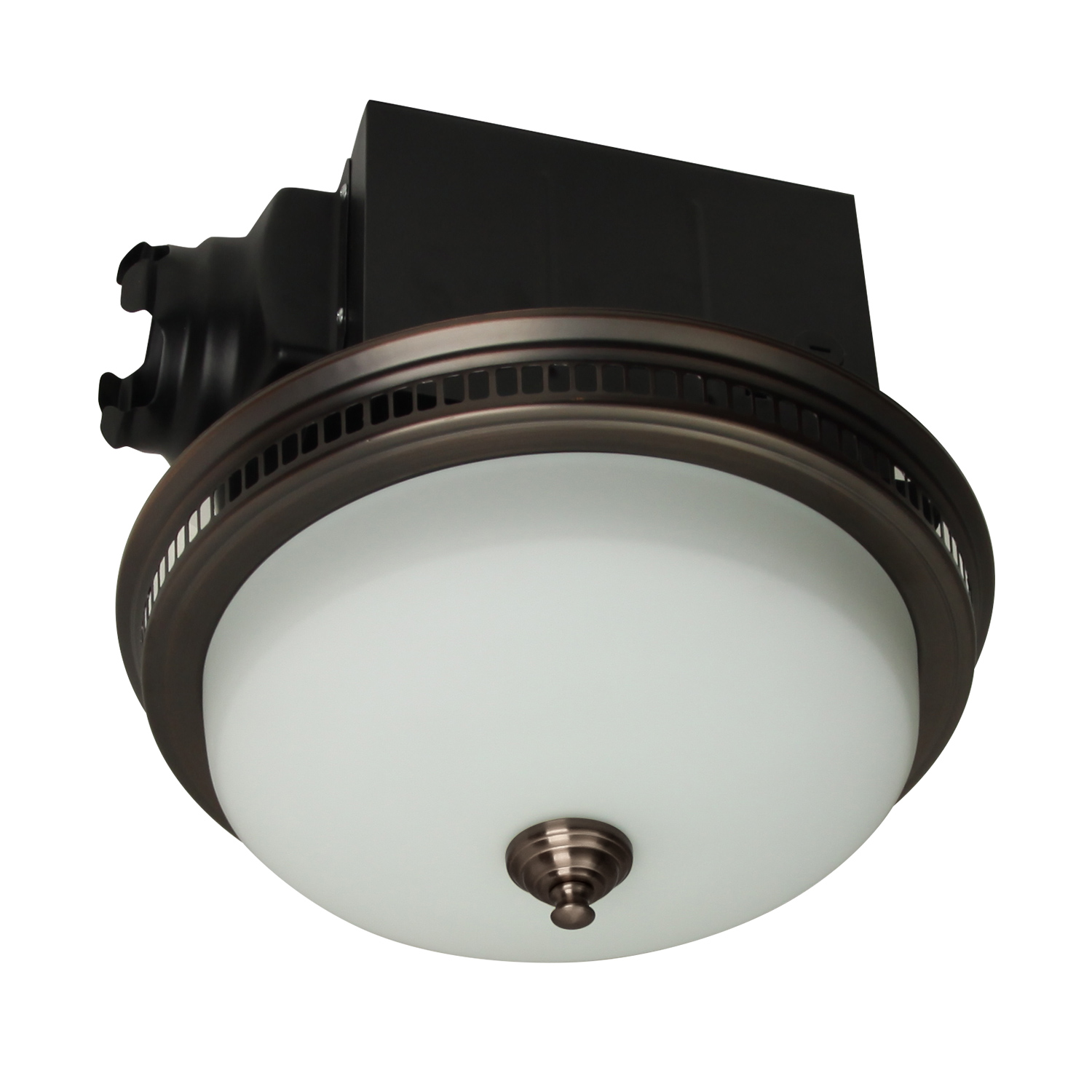 Ultra Quiet Bathroom Exhaust Fan with LED Light & Nightlight 110 CFM 1.5 Sone Bathroom Ventilation Fan with Round Frosted Glass Cover Oil Rubbed Bronze