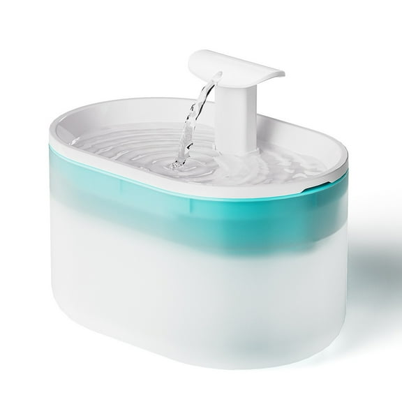 Ultra Quiet Cat Water Fountain with 2 Flow Modes - 71oz/2.1L Pet Water Dispenser for Cats & Dogs, Large Filter , Visible Water Level & Low Noise Pump