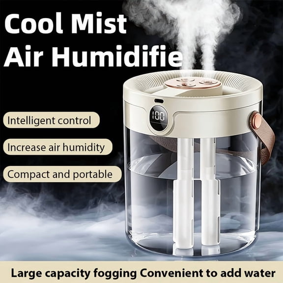 Ultra Quiet Humidifier, 67.63oz Large Water Tank, Ultra-Fine Atomization, Intelligent Humidity Control, Long Lasting Mist, Sleek Design, Ideal for Bedroom & Office