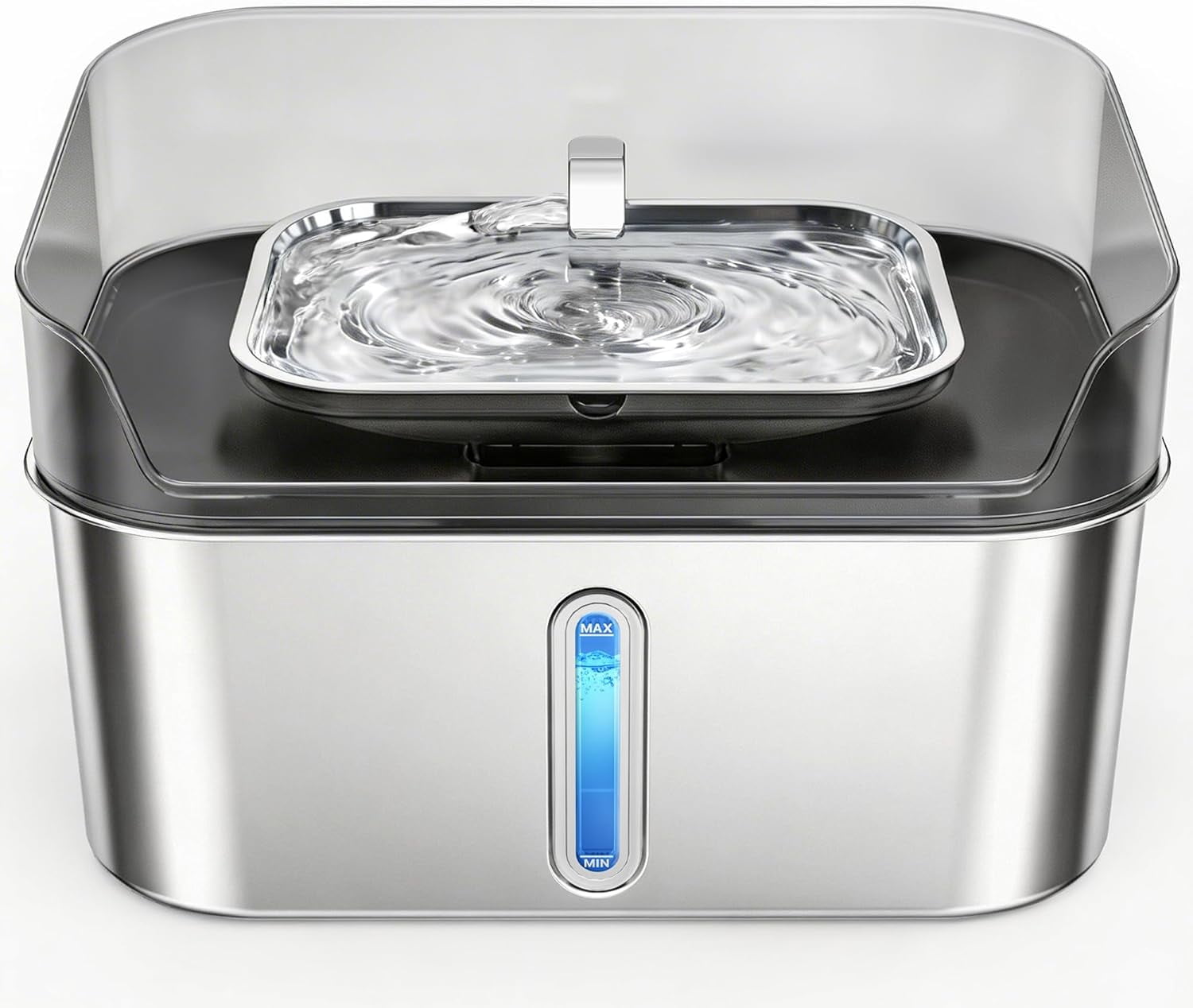 Ultra Quiet Large Dog Water Fountain Stainless Steel 8L Automatic Pet Water Bowl Dispenser Indoor
