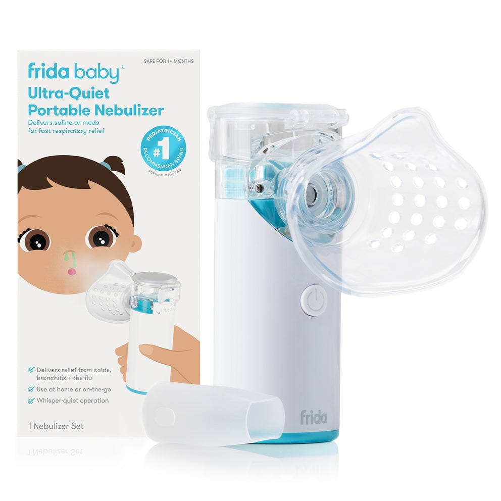 Frida Baby Ultra-Quiet Portable Nebulizer with Child-Friendly Mask and Rechargeable Battery