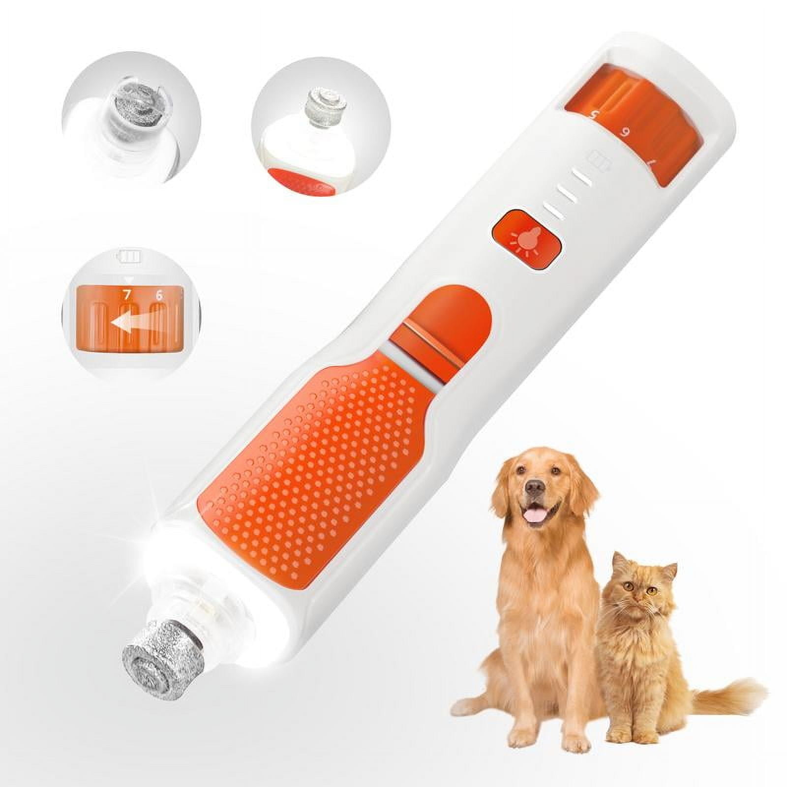 Picture Idea: Ultra Quiet Rechargeable 2 In 1 Pet Nail Polisher Clipper