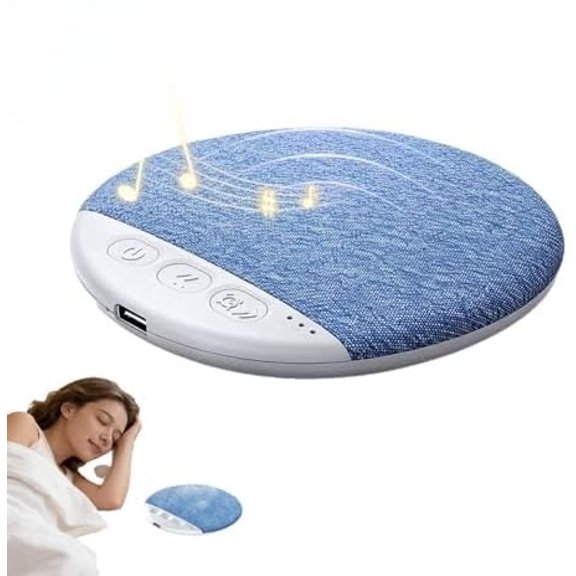 Ultra-Quiet Sleep Pillow Speaker, Bluetooth 5.4 White Noise Machine, Bone Conduction, 10Hrs Play & Auto-Off Timer, for Side Sleepers, Adults & Couples