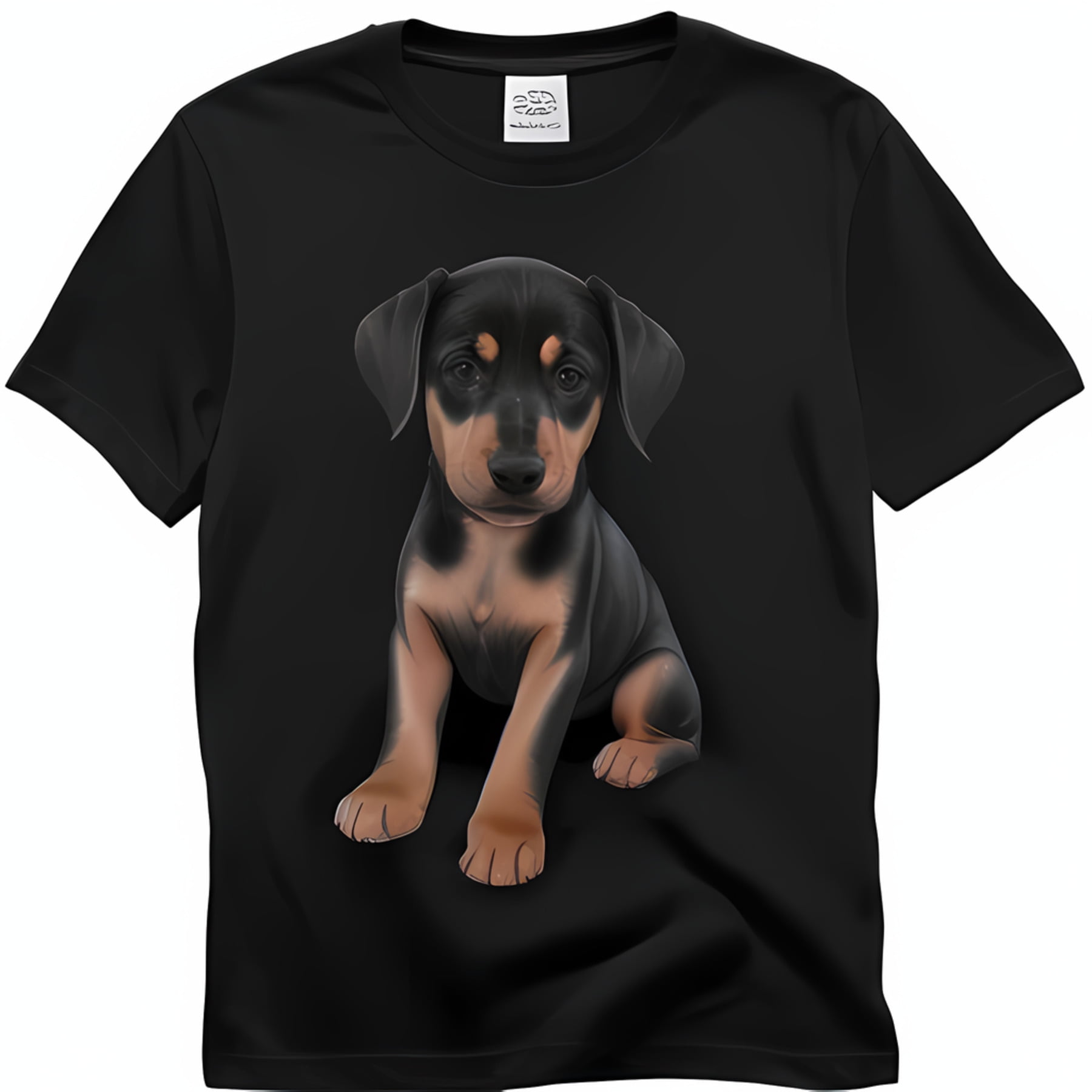 Ultra Realistic Doberman Pinscher Puppy Vector Graphic T-Shirt Design ...