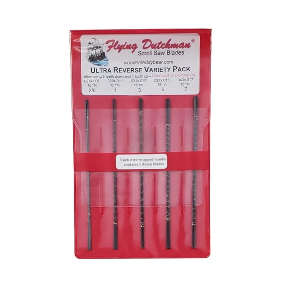 Ultra Reverse Five Dozen Pinless Scroll Saw Blade Variety Pack