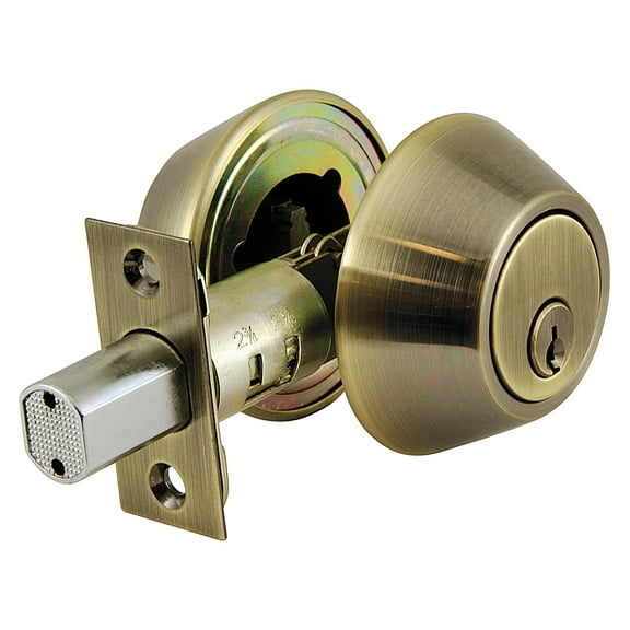 Ultra Security Antique Brass Metal Double Cylinder Deadbolt