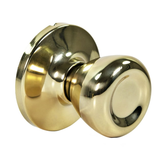 Ultra Security Rittenhouse Hall and Closet Lockset - Door Knob Hall and Closet Passage Non-Lockable Lockset, Fits 1-3/8 Inch to 1-3/4 Inch Door Thickness (Polished Brass Finish, 1 Pack)