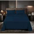 thumbnail image 1 of Ultra Series Rayon Made from Bamboo Sheet Set - Wrinkle Free -Softer than Cotton- Deep Pockets - 3 Piece - 1 Fitted Sheet, 1 Flat, 1 Pillowcases Twin, Cobalt B., 1 of 4