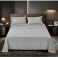 thumbnail image 1 of Superior Series Rayon Made from Bamboo Sheet Set - Wrinkle Free -Softer than Cotton- Deep Pockets - 5 Piece - 2 Fitted Sheet, 1 Flat, 2 Pillowcases Split King, Silver, 1 of 4