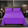 thumbnail image 1 of Ultra Series Rayon Made from Bamboo Sheet Set - Wrinkle Free -Softer than Cotton- Deep Pockets - 5 Piece - 2 Fitted Sheet, 1 Flat, 2 Pillowcases Split King, Violet, 1 of 4