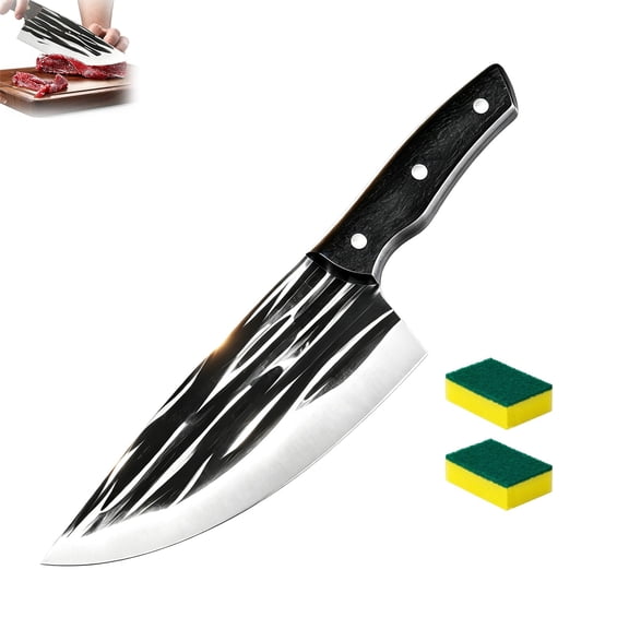Ultra-Sharp Kitchen Butcher Knife, High-Carbon Stainless Steel Design