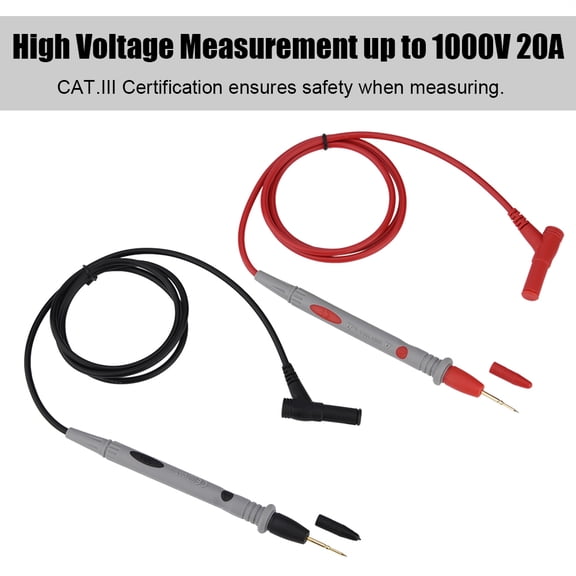Ultra Sharp Multimeter Probe Test Leads Pin Cable CAT.III 1000V 20A Banana Plug Leads 33.5 in / 85 cm