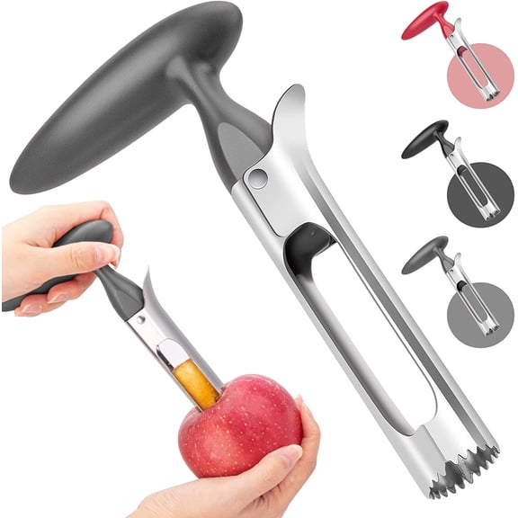 Ultra Sharp Stainless Steel Apple Corer Serrated Blade Easy Clean Durable Core Remover Tool for Home Baking Fruit Kitchen Preparation