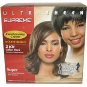 Ultra Sheen Supreme No-Lye Conditioning Creme Super Relaxer Kits, 2 count