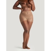 Women's Coffee XL Control Top Ultra Sheer Pantyhose, 1 Pair