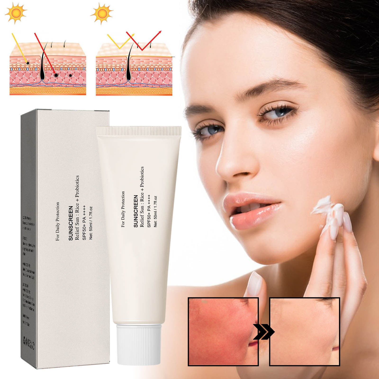 Ultra Sheer & DryTouch Sunscreen Lotion Sun Rice + 50+ Rice Sunscreen